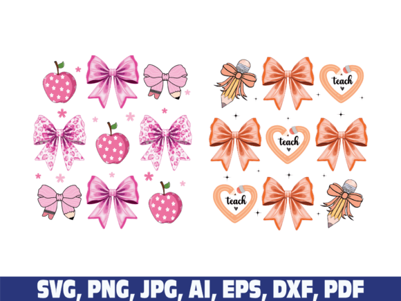 Coquette Bow Teacher Graphics for Crafts