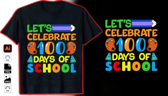 Graphics for 100 Days T-Shirt Designs