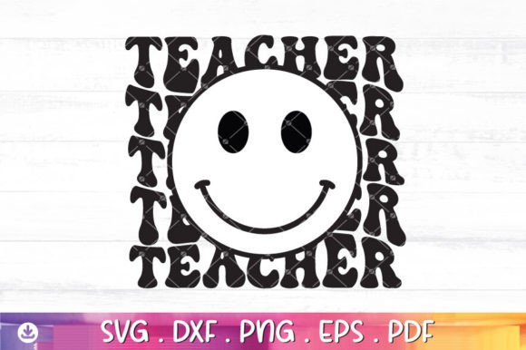 Happy Face Teacher SVG: Graphics for Crafts