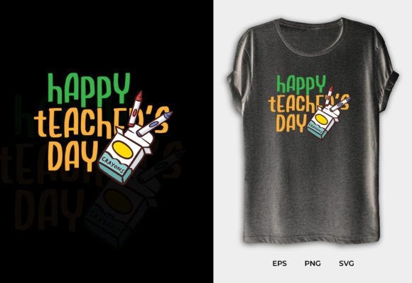 Happy Teacher s Day Typography Graphics & Print Templates