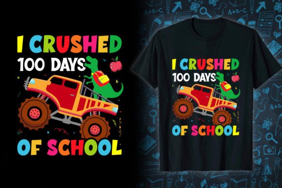 Kids 100 Days School Graphics & T-Shirt Designs