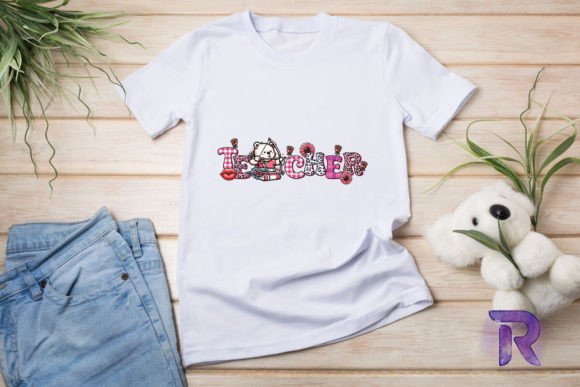 Love Valentine Teacher PNG for Graphics & T-Shirt Designs