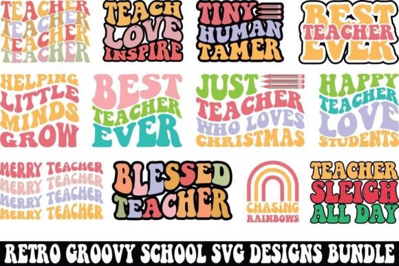 Retro Groovy School SVG Bundles Review