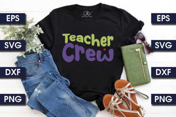 Retro Teacher SVG: Graphics & Print Templates