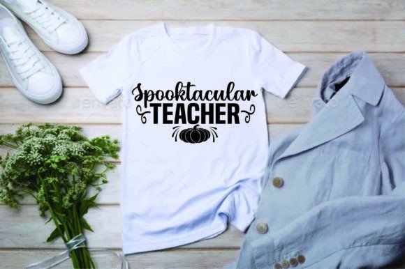 Spooktacular Teacher Halloween SVG: Graphics for T-Shirt Designs