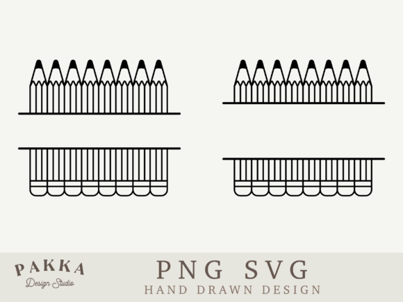Teacher Pencil Frame SVG: Graphics & Print Templates