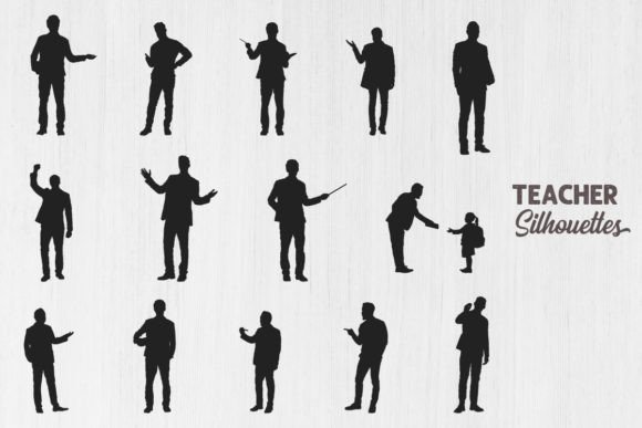 Teacher Silhouettes: Graphics & Illustrations