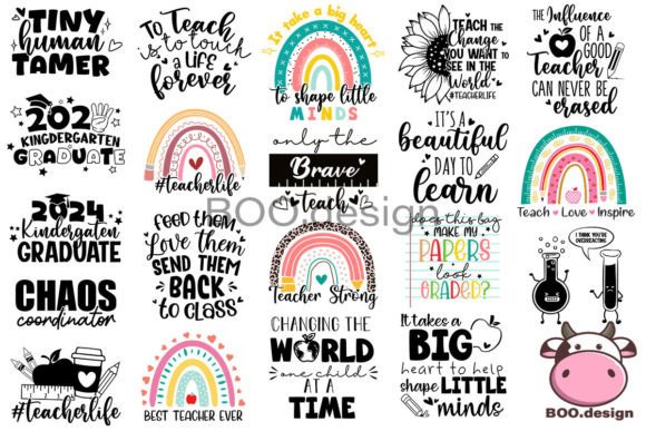 Teacher Tote Bag Svg Bundle: Graphics for Crafts